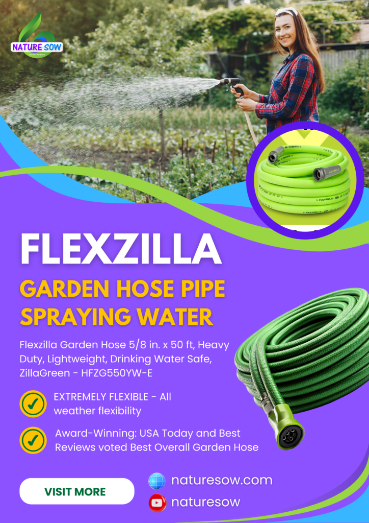 Flexzilla Garden Hose 5/8 in. x 50 ft, Heavy Duty, Lightweight, Drinking Water Safe, ZillaGreen - HFZG550YW-E 